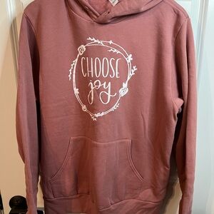 Elly and Grace L Unisex Mauve Hoodie with Inspirational Quote